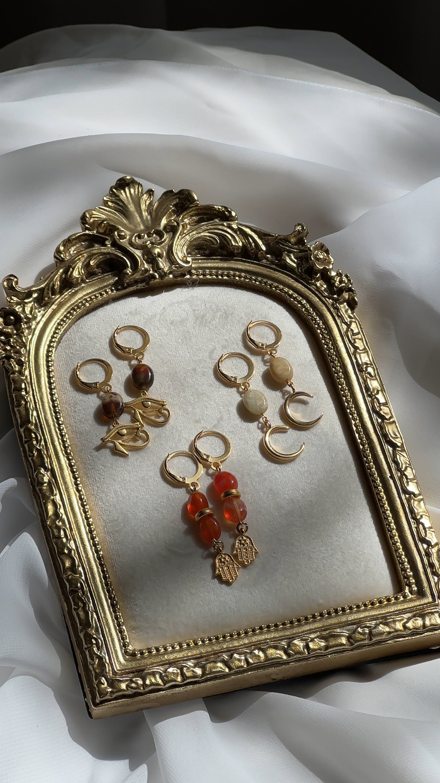 Raya Carnelian Huggies